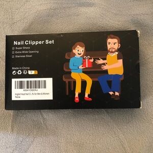 GJNL Nail Clipper 3-Piece Angled Head Men Women Clipper Set Stainless Steel NIB